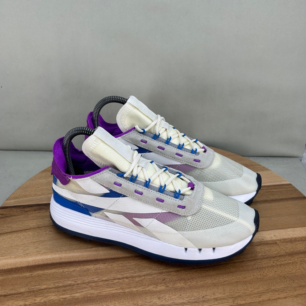 Reebok Legacy 83 White Blue Purple Women Sneakers Trail FW9855 Size 8